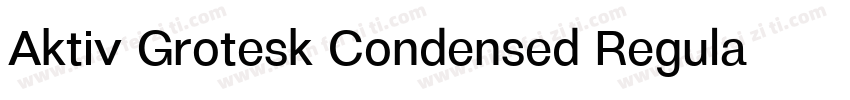 Aktiv Grotesk Condensed Regular字体转换